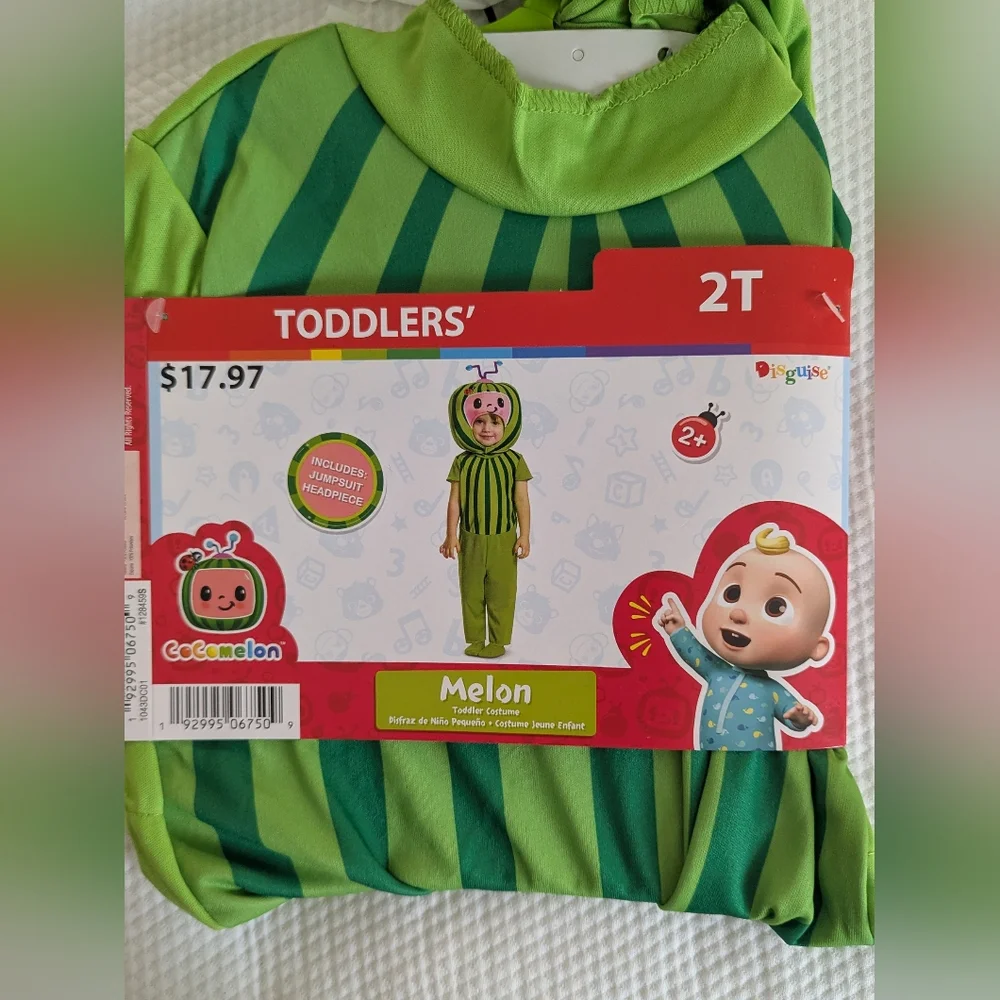 Cocomelon Melon Halloween Costume Infant Toddler size 2T.